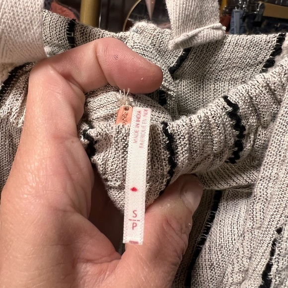 Free People Take Me to Paris Striped Vest & Wide Leg Pants Set Rocky Stripe NWOT - Picture 6 of 6